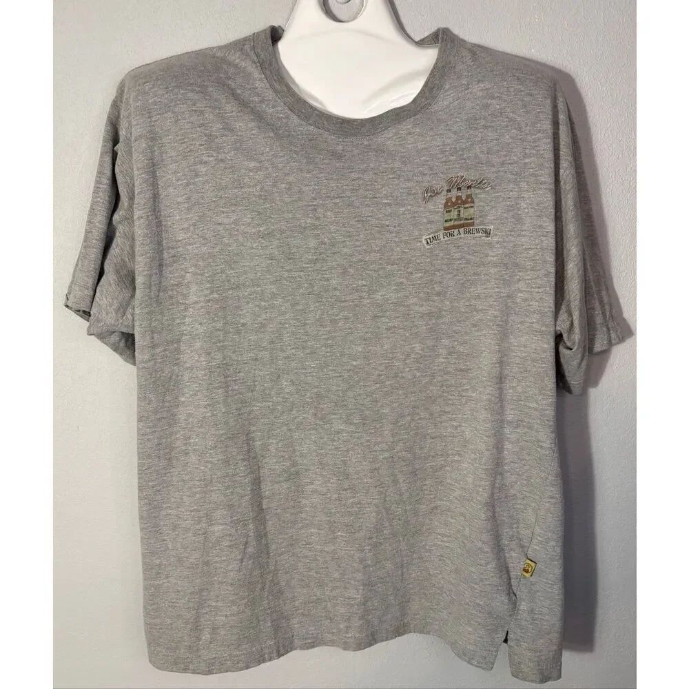 Joe Marlin T-Shirt Men's XXL Happy Hour & Fishing Shirt Gray